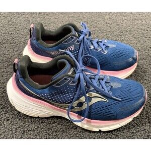 Saucony Guide 17 Shoes Womens Size 9XW Navy Orchid Athletic Running Sneakers
